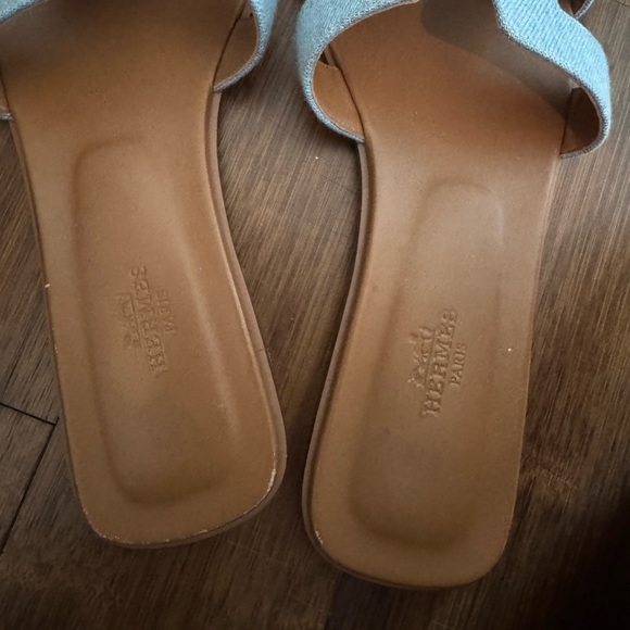 Hermes’ Oran Sandals- denim sz 38.5 - Picture 5 of 7